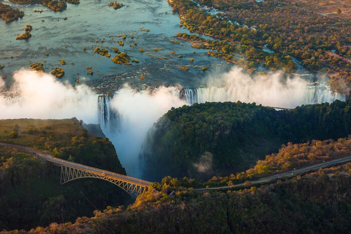 Poster Victoria Falls vanuit vogelperspectief