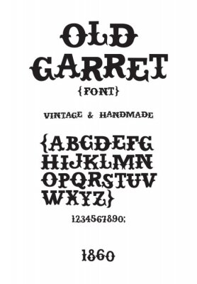 Poster Victoriaanse typografische stijl
