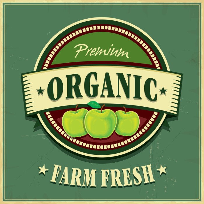 Poster Vintage farm fresh apple poster design