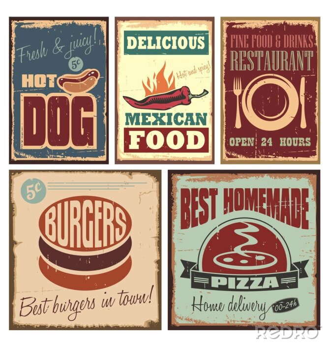 Poster Vintage gastronomische graphics
