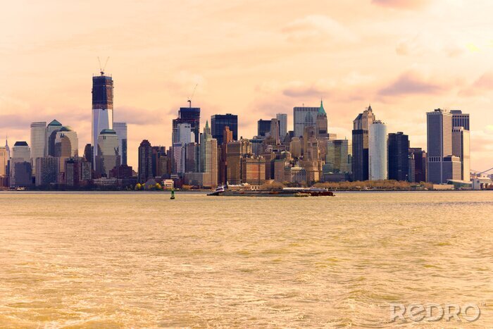 Poster Vintage Manhattan skyline