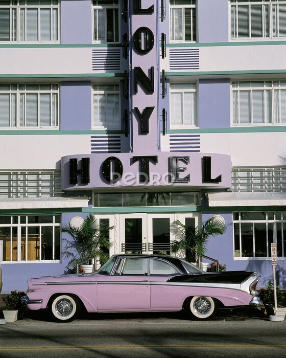 Poster Vintage Miami Hotel
