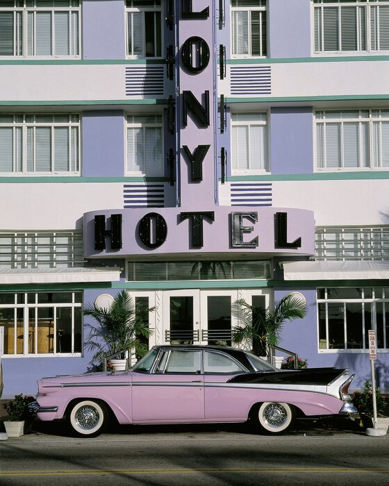Poster Vintage Miami Hotel