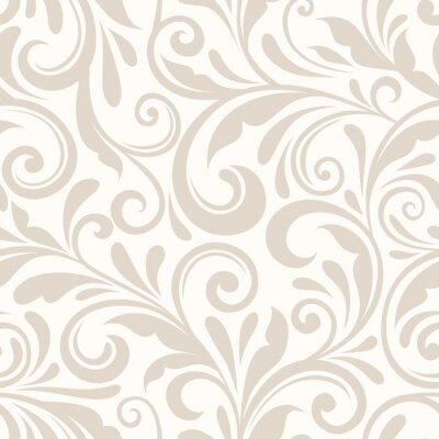 Vintage naadloze beige bloemmotief. Vector illustratie.