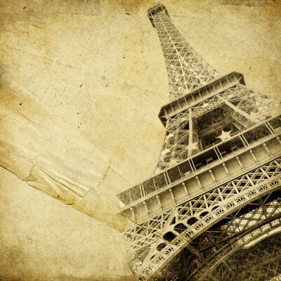 vintage papier met Eiffeltoren