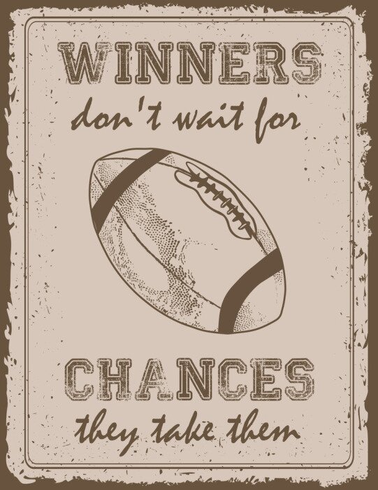 Poster Vintage sportbelettering