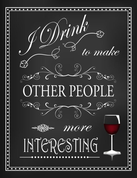 Poster Vintage typografie met afbeeldingen