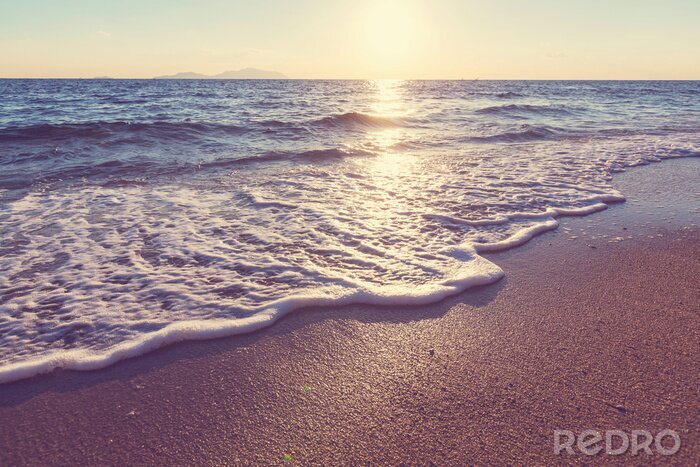 Poster Vintage zee en zon