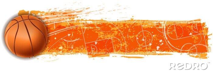 Poster Vliegende basketbal