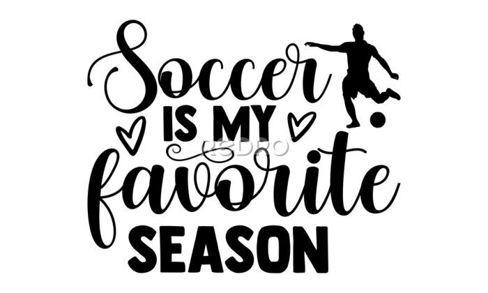 Poster Voetbal is mijn favoriete seizoen