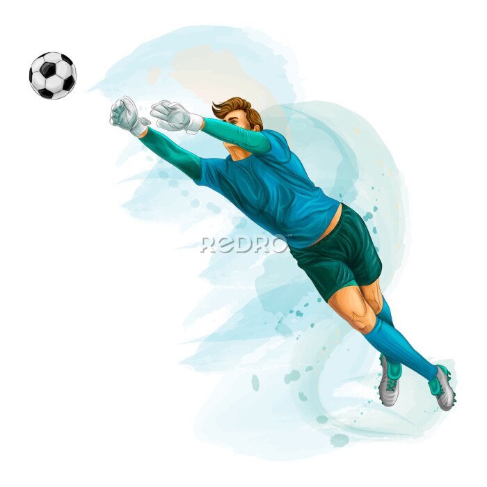 Poster Voetbal keeper