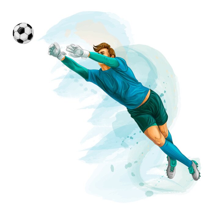 Poster Voetbal keeper
