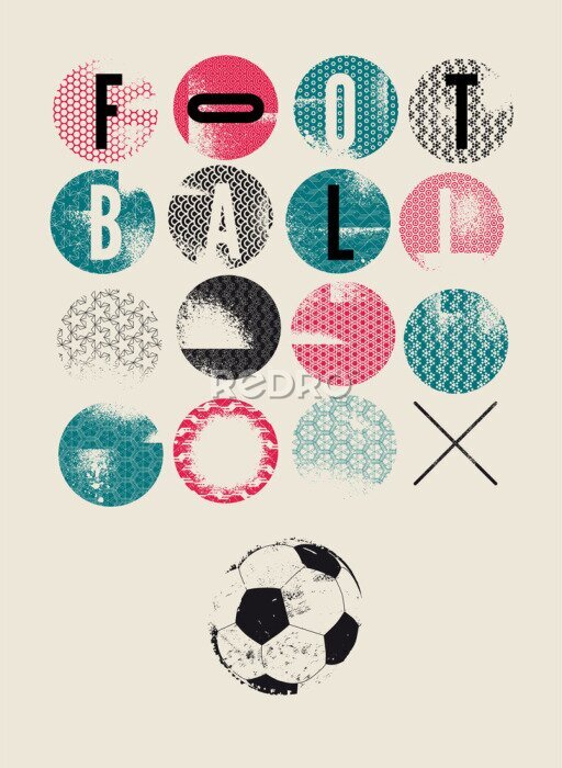 Poster Voetbal moderne affiche