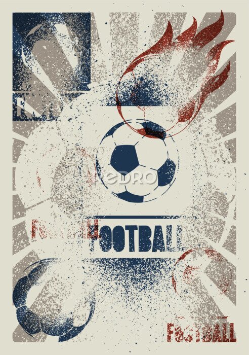 Poster Voetbal spray illustratie