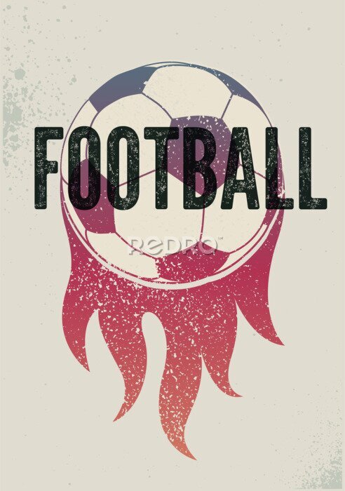 Poster Voetbal typografie