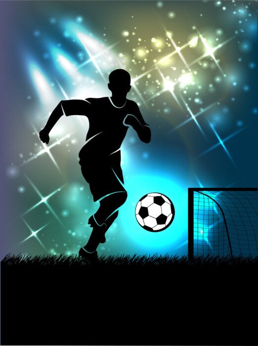 Poster Voetbalwedstrijd minimalistische graphics