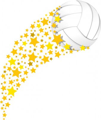 Poster Volleybal Gebied van de Ster Swoosh