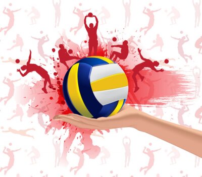 Poster Volleybal sport ontwerp achtergrond
