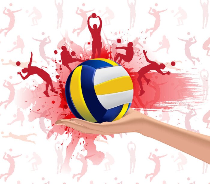 Poster Volleybal sport ontwerp achtergrond