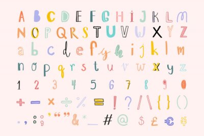 Vrolijk kleurrijk alfabet