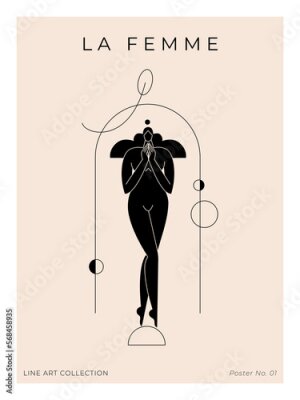 Poster Vrouw silhouet illustratie