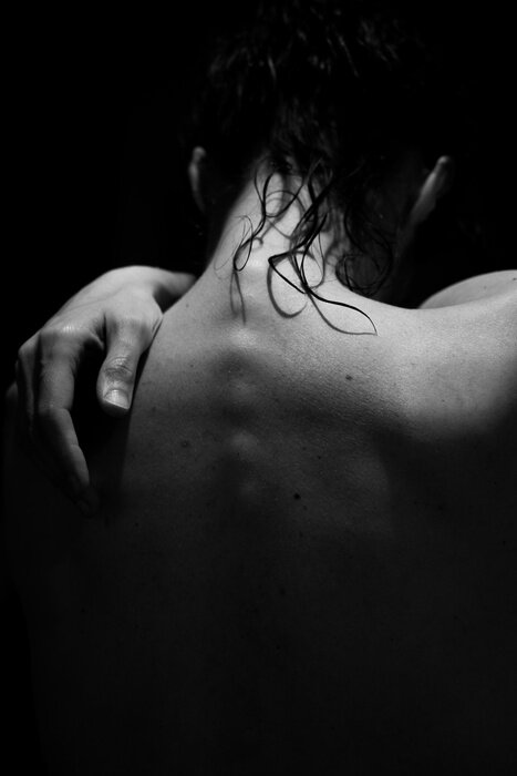 Poster Vrouw van achteren gezien