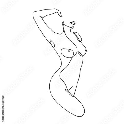 Fotobehang Vrouwelijk silhouet