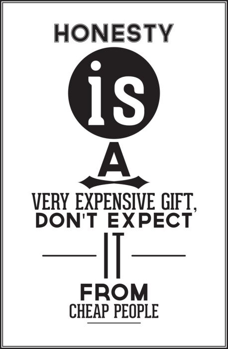 Poster Wanddecoratie over oprechtheid