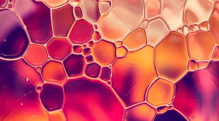 Poster Water druppels macro als de natuur abstracte kleurrijke achtergrond