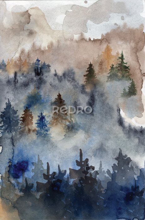 Poster Watercolor abstract texture Hand drawn backgriund