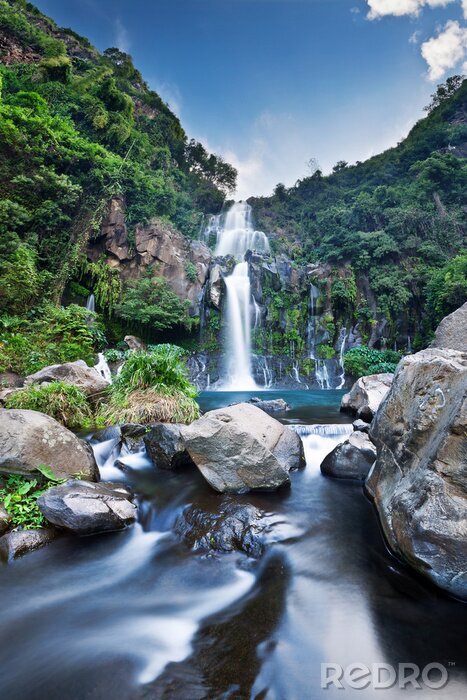 Poster Waterval en meer