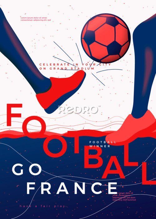 Poster We steunen het Franse nationale team