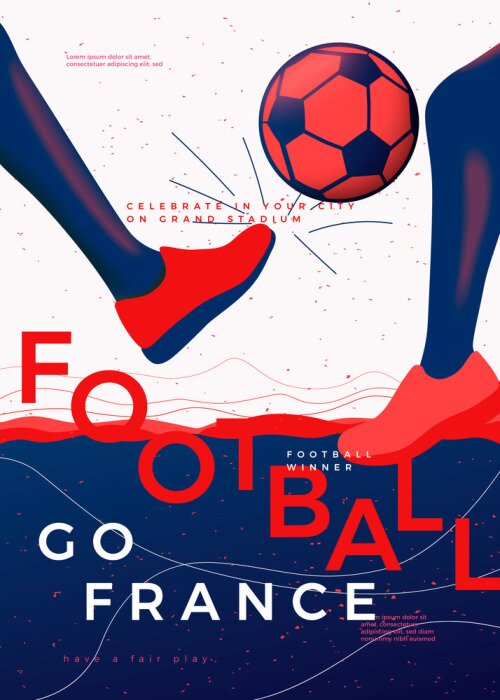 Poster We steunen het Franse nationale team