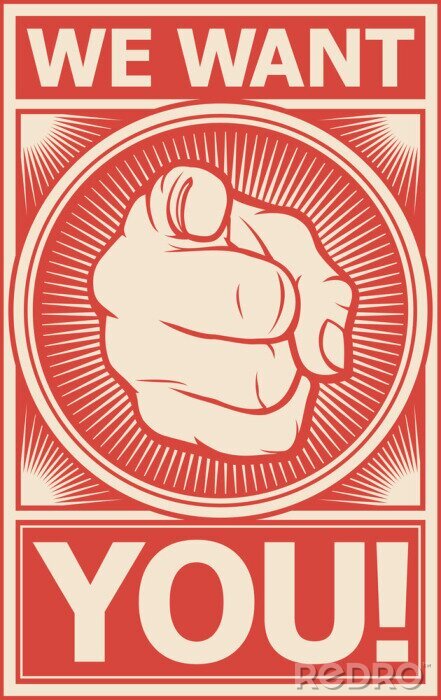 Poster we want you vector poster