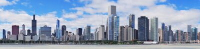 Weids panorama van Chicago