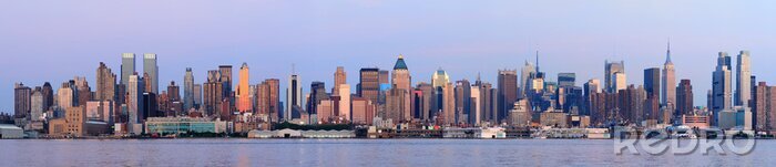 Poster Weids panorama van de metropool