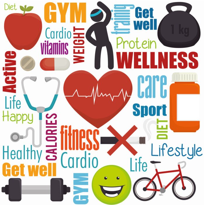 Poster Wellnees gezondheidszorg lifestyle