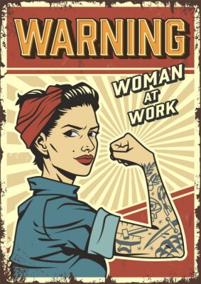Poster Werkende vrouw