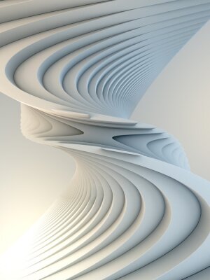 Poster White stripe pattern futuristic background. 3d render illustration