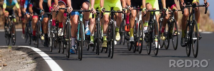 Poster Wielerwedstrijd en fietsen