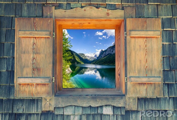 Poster Window View - Meer Gosau