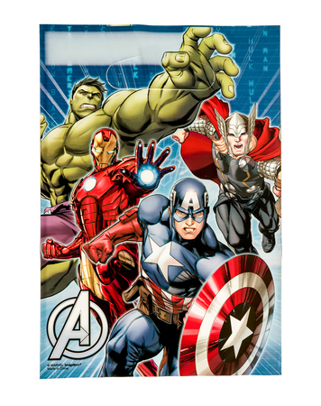 Poster Winneconne, WI -29 januari 2017: Avengers buit zak op een geïsoleerde achtergrond.