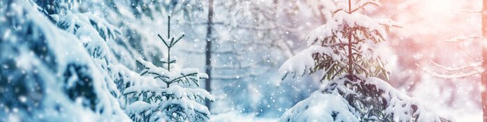 Poster Winterbos in twee kleuren