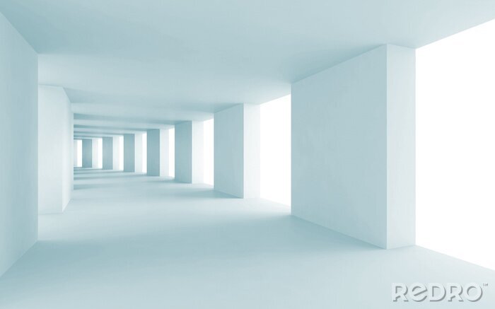 Poster Witte minimalistische tunnel