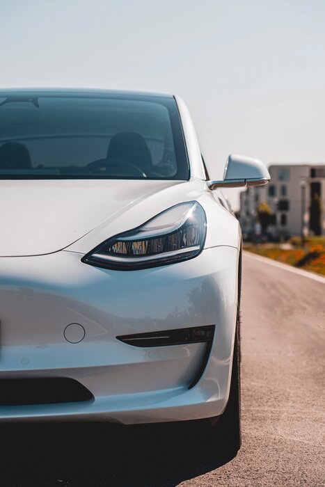 Poster Witte stijlvolle Tesla