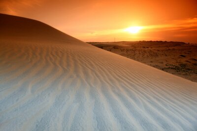 Woestijn bij zonsondergang