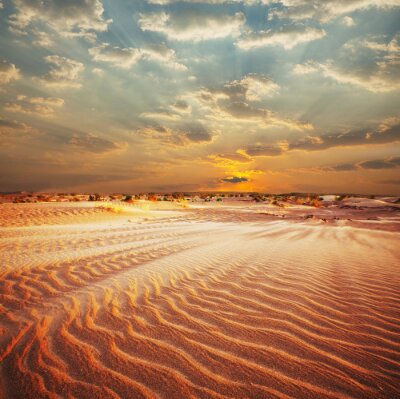 Poster Woestijn op een schilderachtig landschap