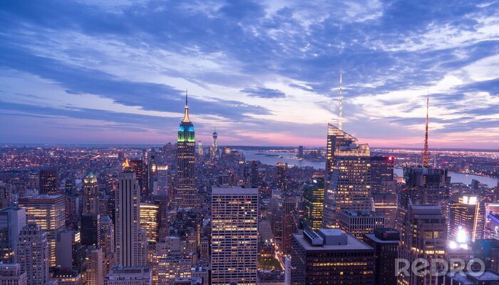 Poster Wolken boven New York City