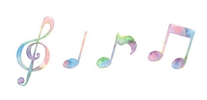 Poster 音符 た ち, 虹 色