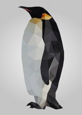 Penguin vogel staan ​​en kijken vector